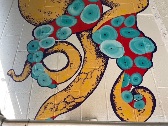 Murray the octopus mural, view 3.